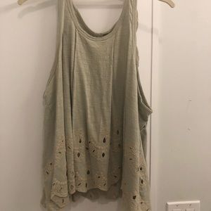 Free people embroidered tank XS